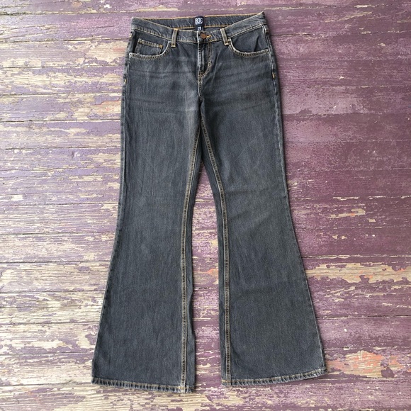 BDG Low Rise Flare Leg Jeans Size 29 Dark Gray Boho Hippie - Picture 1 of 14